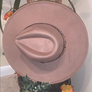 Hats/Fedora/Felt 
Taupe/Multi
